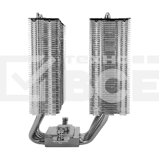 Кулер для процессора/ Thermalright Royal Knight 120 (4-pin PWM, 156mm, Ni/Cu, 6x6mm, 2x120mm, 80.45CFM/56.36CFM, 29.4dBA/28.4dBA, 2150RPM/1900RPM, S: 1200, 1700, 1851, 2011, 2066, 115X, AM4, AM5, black)