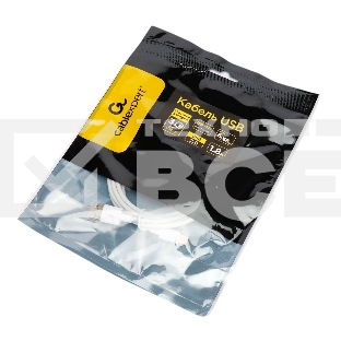 Кабель USB2.0 Cablexpert CC-USB2-AMCM-66W-1.8M-W,  AM/Type-C, 6A, 66Вт, QC3.0, 1.8м, медь, белый, пакет