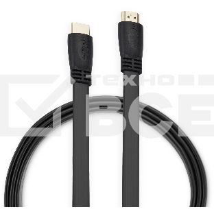 Кабель аудио-видео Buro BU-HDMI-FLAT-v1.4-1.5m HDMI (m)/HDMI (m) 1.5м. позолоч.конт. черный