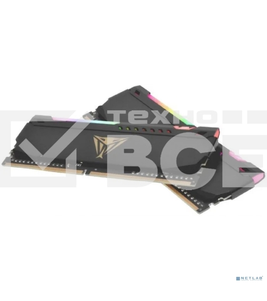 Оперативная память Patriot Viper Steel, DDR4, 16GB (2x8GB), 3200MHz, CL18, DIMM, с радиатором, RGB, черный