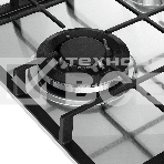 Газовая варочная панель Monsher High-Tech, 44 см, автоматический электроподжиг, газ-контроль, форсунки под сжиженый газ, SABAF конфорки, чугунные решетки, нержавеющая сталь, фото3