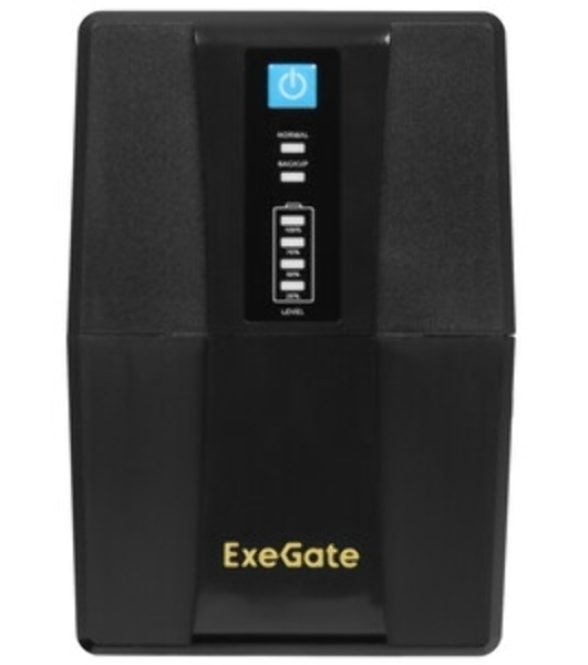Источник бесперебойного питания ExeGate EP244543RUS Power Back BNB-600 600VA, черный, 2 евророзетки