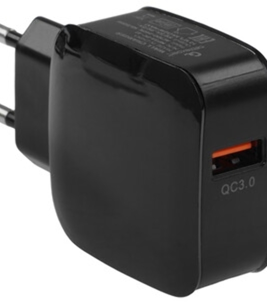 Сетевое зарядное устройство Cablexpert MP3A-PC-41, 18Вт, 3А, быстрая зарядка QC3.0, 1 порт USB, черный, пакет