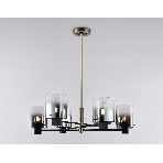 Люстра Ambrella light LH57041/6 BK/DBS/SM черный/темная латунь/дымчатый E14/6 max 40W D690*690, фото5