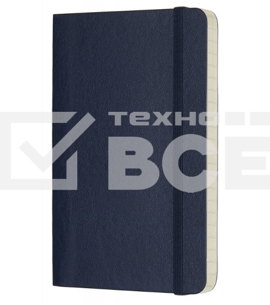 Блокнот Moleskine CLASSIC SOFT QP611B20 90x140мм 192стр. линейка мягкая обложка фиксирующая резинка синий сапфир