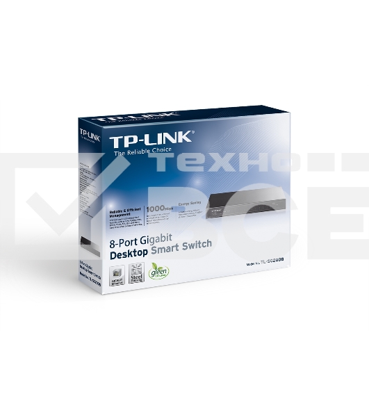 Сетевое оборудование TP-Link SMB TL-SG2008 8-port Pure-Gigabit Desktop Smart Switch, 8 10/100/1000Mbps RJ45 ports, Tag-based VLAN, STP/RSTP/MSTP, IGMP V1/V2/V3 Snooping, DHCP Filtering, 802.1P Qos, Rate Limiting, Voice VLAN, 