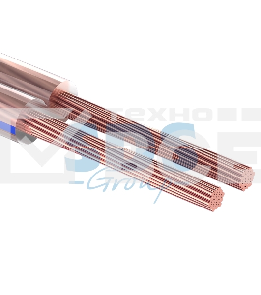 Кабель акустический Rexant 2х0,75 м м², прозрачный BLUELINE, мини-бухта 20 м