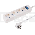 Сетевой фильтр PROconnect STANDARD 4 гнезда, 5 м, 3х0.75 мм², с/з, белый, фото 1