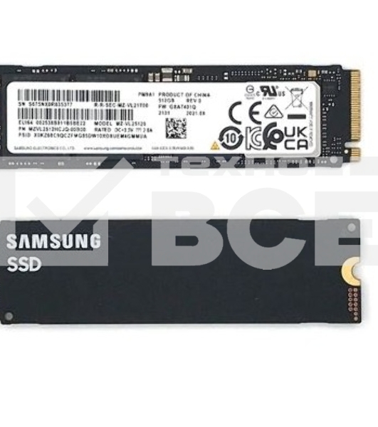 Накопитель SSD Samsung PM9A1, 1000ГБ, M.2 2280, PCIe 4.0 x4, NVMe, R/W 7000/5100