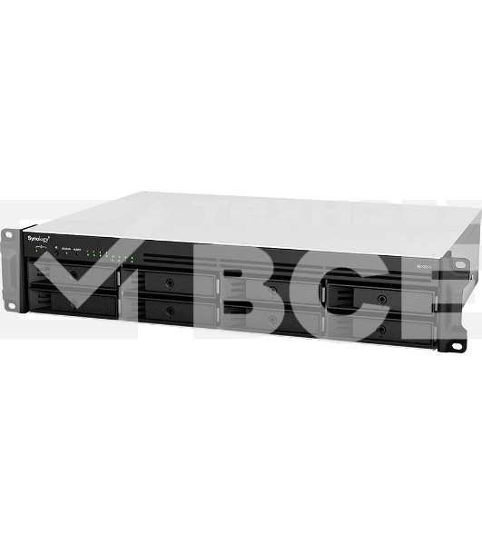 Сетевое хранилище Synology Rack 2U, QC2.2GHzCPU/4GbDDR4(upto32)/RAID0,1,5,6,10/upto 8 hot plug HDDs SATA(3,5'or2,5')(upto 12 with RX418)/2xUSB3.2/1eSATA/iSCSI/4xGbE(+1Expslot)/2xIPcam(upto 40)/2xPS/norail