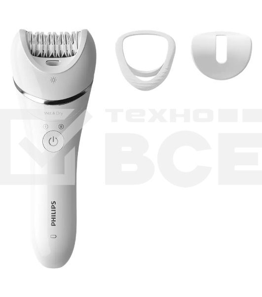 Эпилятор Philips 2 скорости, широкая головка, Wet&Dry, беспроводной