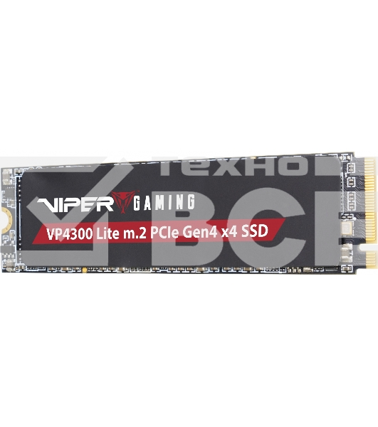 Накопитель SSD Patriot Viper VP4300 Lite, 1Tb, PCIe 4.0 x4, M.2 2280, NVMe, R/W 7400/6400, с радиатором