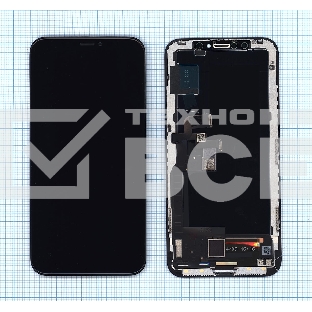 Дисплей для Apple iPhone X в сборе с тачскрином (OLED HE) черный
