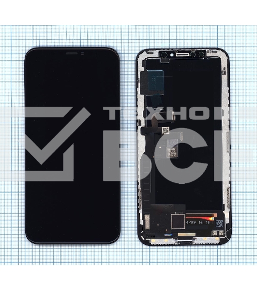 Дисплей для Apple iPhone X в сборе с тачскрином (OLED HE) черный