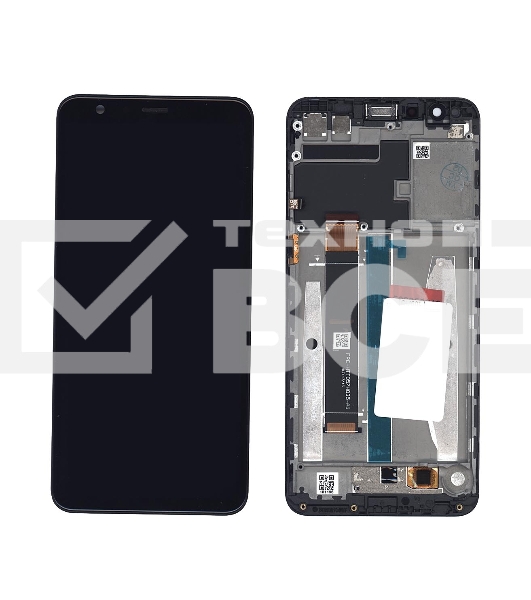 Дисплей для Asus ZenFone Max Plus M1 ZB570TL черный c рамкой