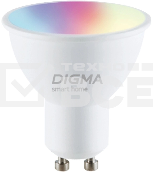 Умная лампа Digma DiLight L1 GU10 5Вт 400lm Wi-Fi (DLL1GU10)