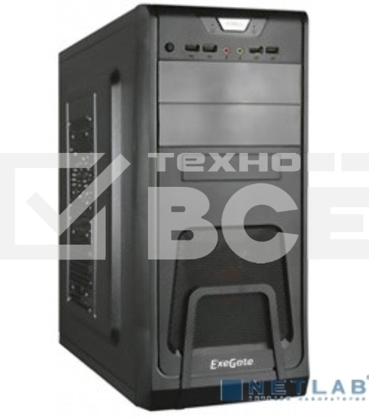 Компьютерный корпус Miditower Exegate EX278390RUS Exegate CP-603 Black, ATX, <CP350W, 80mm>, 2*USB+2*USB3.0, Audio