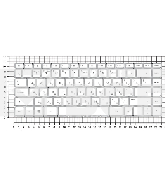 Клавиатура для ноутбука HP 14-bp000 белая