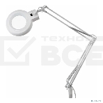 Лупа на струбцине Rexant, круглая, 5D, с подсветкой, белая 31-0011, фото6