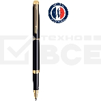 Ручка роллер Waterman Hemisphere (CWS0920650) Mars Black GT F черн. черн. подар.кор., фото 1