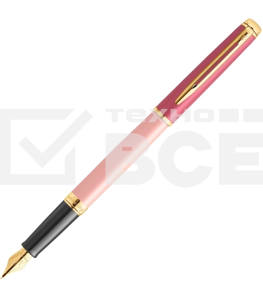 Ручка перьевая Waterman Hemisphere Colour Blocking (2179896) Pink GT сталь нержавеющая/позолота F подар.кор.