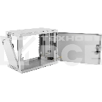 Шкаф коммутационный ЦМО (ШРН-9.350.1) настенный 9U 600x350мм пер.дв.стал.лист 200кг серый 300мм 180град., фото 1