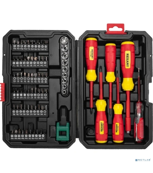 Набор отверток диэлектрических Rexant 76 предметов