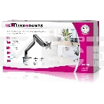 Кронштейн для мониторов Ultramounts UM730 черный 17'-45' макс.16кг крепление к столешнице поворот и наклон, фото 1