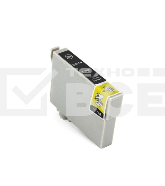 Струйный картридж NV Print T0811 (NV-C13T11114A10) Black для Epson Stylus Photo 1410/R270/R290/R295/R390/RX590/RX610/RX615/X690/TX650/TX659/TX700/TX700W/TX710W/TX800/T50/T59 (18.2 мл) совместимый