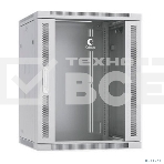 Шкаф телекоммуникационный настенный Cabeus SH-05F, 19', 15U, 769х600х600 мм (ВхШхГ), дверь: стекло, разборный, серый, фото 1