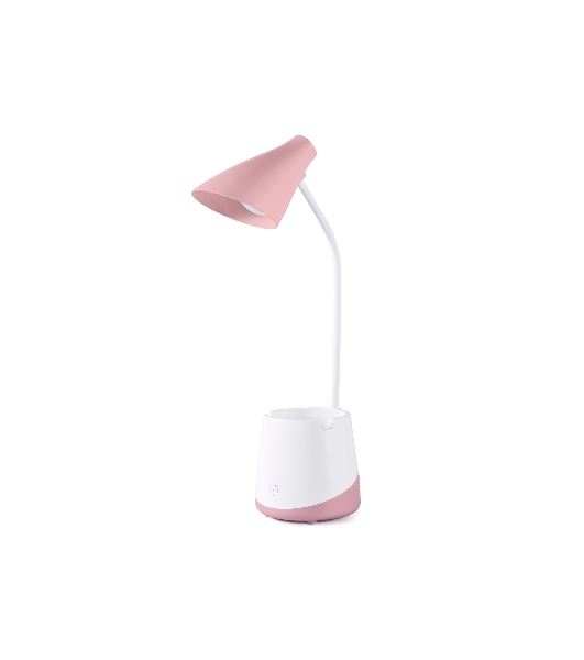 Светодиодная настольная лампа Ambrella light DE565 PI/WH розовый/белый LED 3000-6000K 5W