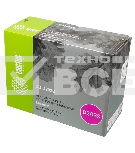 Картридж лазерный Cactus CS-D203S черный (3000 стр.) для Samsung SL-M3820D/M3820ND/M4020ND/M4020NX
