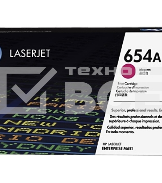 Тонер Картридж HP 654A CF333A пурпурный для HP CLJ Ent M651n/M651dn/M651xh/M680dn/M680f (15000стр.)
