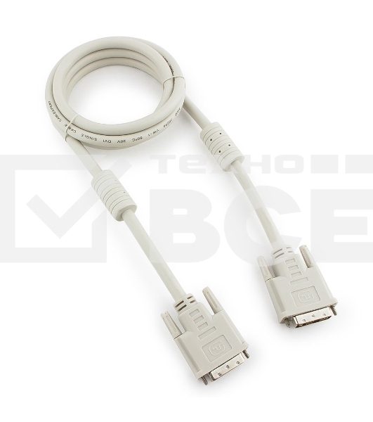 Кабель DVI-D dual link Gembird/Cablexpert CC-DVI2-6C, 25M/25M, 1.8м, экран, феррит.кольца, пакет