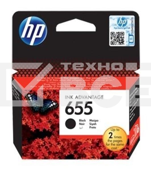 Картридж струйный HP 655 CZ109AE черный для HP DJ IA 3525/4615/4625/5525/6525 (550стр.)