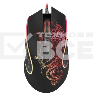 Мышь проводная Defender Venom GM-640L черный, 3200 dpi, USB, кнопки - 8