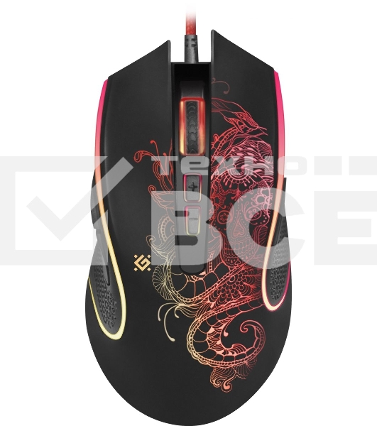 Мышь проводная Defender Venom GM-640L черный, 3200 dpi, USB, кнопки - 8