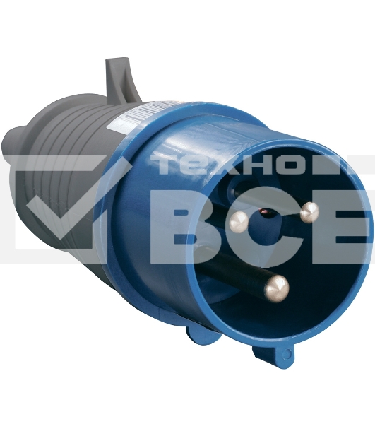 Вилка эл. каб. 32А 2P+PE 220В IP44 ССИ-023 ИЭК PSR01-032-3