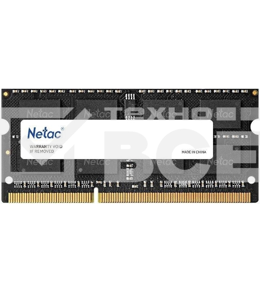 Оперативная память NETAC Basic, DDR3L, 4GB (1x4GB), 1600MHz, CL11, SO-DIMM