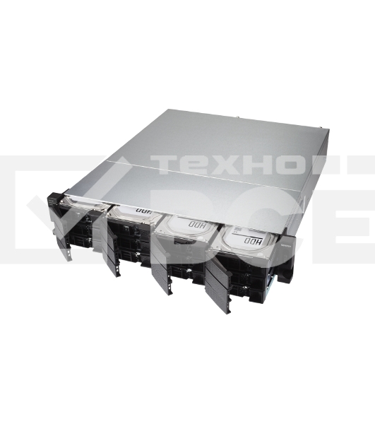 Полка расширения сетевого хранилища без дисков SMB QNAP TL-R1200C-RP USB 3.2 Gen 2 Type-C JBOD storage enclosure, 12-tray 3,5