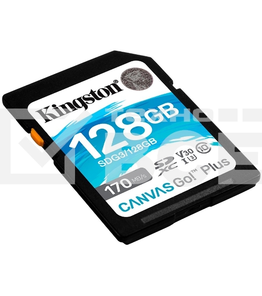 Карта памяти Kingston 128GB SDXC Canvas Go Plus 170R C10 UHS-I U3 V30 EAN: 740617301458