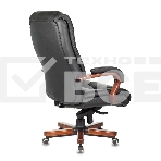 Кресло руководителя Бюрократ T-9925WALNUT/BLACK черный, кожа, крестовина дерево, фото29