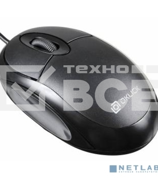 Мышь проводная Oklick 105S черный, 800 dpi, USB, кнопки - 3