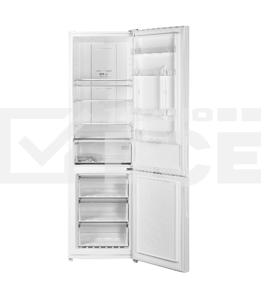 Холодильник Maunfeld MFF200NFW10 Inverter белый двухкамерный 271/106л морозилка снизу, No Frost