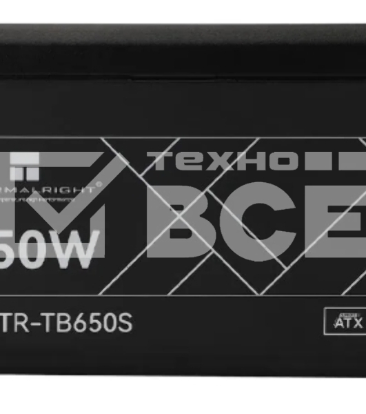 Блок питания Thermalright TR-TB650S 650W 80 PLUS Bronze, (ATX, 3, Non-modular, 1x24(20+4)pin 550mm, 1xCPU*2 8(4+4)pin 600+150mm, 1xPCIe*2 8(6+2)pin 500+150mm, 1xSATA*3+MOLEX4pin*1 400+150+150+150mm, 1xSATA*2+MOLEX4pin*2 400+150+150+150mm, Active, 120x120m