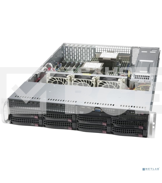 Платформа Supermicro SYS-620P-TRT 2U noCPU(2)3rd GenScalable/TDP 270W/no DIMM(18)/ SATARAID HDD(8)LFF/2x10GbE/2x1200W