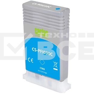 Картридж струйный Cactus CS-PFI030C PFI-030C голубой (55мл) для Canon imagePROGRAF TA-20/30
