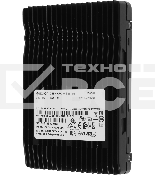 Накопитель SSD Micron 7450 Max, 1600Gb, 2.5