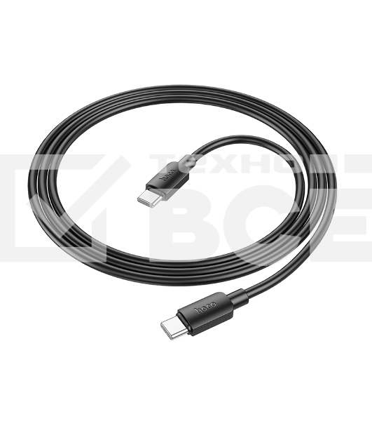 Кабель USB2.0 Hoco Type-C/Type-C, 3A, 60Вт, X96, 1м, черный, коробка