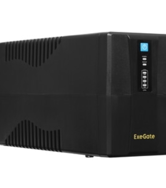 Источник бесперебойного питания ExeGate EP244543RUS Power Back BNB-600 600VA, черный, 2 евророзетки